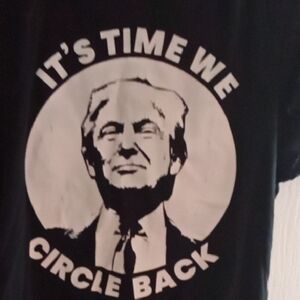 Black Graphic Men’s Tee with White Circular Print